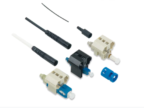 Mechanical splice connector being installed