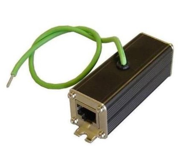 Ethernet surge protection devices installation with proper grounding